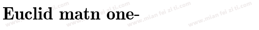 Euclid matn one字体转换